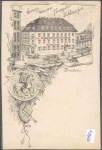 Seevorstadt Dresden Trompeter-Schloesschen Litho *ca. 1900