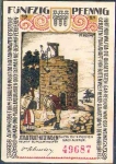 97318 Kitzingen City emergency money worth 50 pfennigs Tower construction around 1921