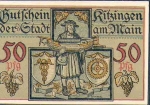 97318 Kitzingen city emergency money worth 50 pfennigs coat of arms around 1921
