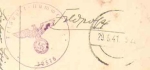 Field postcard with stamp no. 30576 o Silent stamp May 29, 1941 on Kish card