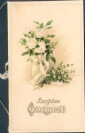 Glückwunsch Klappkarte mit Rosen, *ca. 1920
