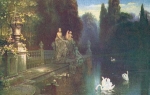 at the Nymphenteich artist card Const. Holscher * around 1920