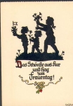 Women's Day, Children with Flowers Artist card Georg Plischke, * approx. 1940