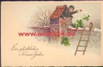 Chimney sweep in the chimney with letter * approx. 1930