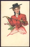 Woman with Riding Whip Artist Card M.M. Vienne sig. M. Munk No. 526 * approx. 1920