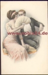 Lovers with fan artist card M. M. Vienne No. 584 sig. M. Munk * approx. 1920