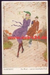The wind... artist card Plantikow No. 6491 *ca. 1920