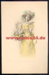 Woman with a basket of flowers Artist's card M. M. Vienne No. 276 M. Munk * approx. 1920