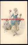 Woman with Flowers and Child Artist's Card M. M. Vienne No. 577 M. Munk * approx. 1920
