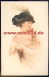 Woman with hat artist card M. M. Vienne No. 830 M. Munk * approx. 1920
