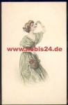 Woman with Cherries Artist's Card M. M. Vienne No. 438 M. Munk * approx. 1920