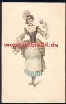Woman with roses artist card M.M. Vienne sig. M. Munk No. 505 * approx. 1920