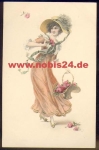 Woman with roses artist card M.M. Vienne sig. M. Munk No. 650 * approx. 1920