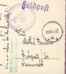 German field post 42425 A with silent stamp 20.12.1941 on Christmas card WW II