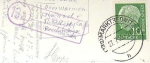 95485 Fleckl post office stamp on AK WArmensteinach, 07/27/1955