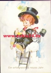 Chimney sweep with wine glass * approx. 1960