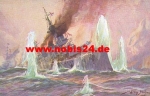 Seegefecht in der Nordsee Künstlerkarte Willy Stöwer *ca. 1915