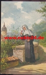 Nun with Rose artist card A. Fred *approx. 1920