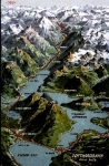 Gotthard Railway, northern side, bird's eye view, * approx. 1920