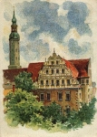 02763 Zittau museum gable artist card Go o 22.6.1949