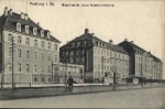 09599 Freiberg Main front of the new infantry barracks gebr. 1/18/1915