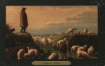 Schafe Künstlerkarte Francois Millet o 1906
