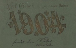 Jahreszahl 1904 Glückwunschprägekarte 31.12.1903