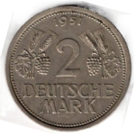 2 D-Mark 1951 J FRG Jaeger 386