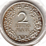 2 Mark 1926 A Weimar Republic Silver Coin