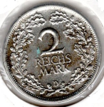 2 Mark 1926 A Weimar Republic Silver Coin