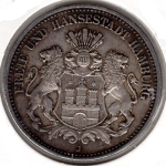 2 Mark Hamburg 1907 Silver Coin