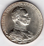 2 Mark Prussia 1913 Kaiser Wilhelm II in Uniform