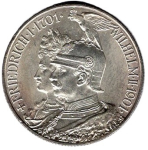 2 Mark Preußen 1901 A Wilhelm II. 200 Jahre Königreich Silbermünze