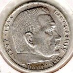 2 Reichsmark 1937 A Hindenburg stgl