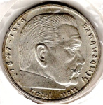 Jäger 0366 2 Reichsmark 1939 A Hindenburg Silbermünze Deutsches Reich