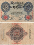 20 Mark Reichsbanknote February 7, 1908
