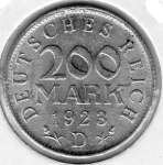 200 Mark 1923 D Weimar Republic