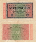 20000 Mark Reichsbanknote 20. Februar 1923 RO84a DEU-95a