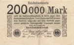 200000 Mark Reichsbanknote 9. August 1923 RO99b DEU-111b