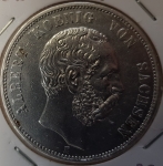 5 Mark Sachsen 1902  König Albert vz+