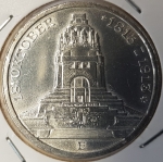 3 Mark Saxony 1913 Völkerschlachtdenkmal stgl