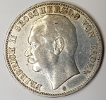 3 Mark Baden 1909 Friedrich II vz-stgl