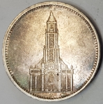 Jager 0357 - 5 Reichsmark 1934 E Garrison Church silver coin