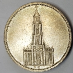 Jager 0357 - 5 Reichsmark 1935 E Garrison Church silver coin