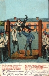 Military exercises on the horizontal bar, August torments himself o July 14, 1912