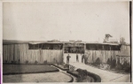 German wagon park with trucks WWI. * circa 1915