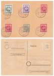 SBZ Ost Sachsen Ziffernserie Post auf Karte o Dresden Loschwitz 24.2.1946