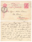 Romania Carta Postala 10 Bani postal stationery o December 21, 1911 to Charleroi