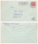 08262 Morgenrothe-Rautenkranz (Vogtl) 3 country postmark o Oelsnitz (Vogtl.) June 7, 1956