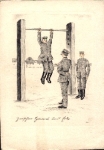 German soldier on the horizontal bar WWI Sport Humor 